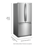 Whirlpool Stainless Steel French Door Refrigerator (20 Cu. Ft.)- WRF560SFHZ
