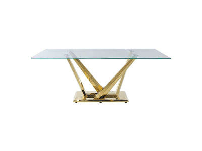 Cayx 79" Glass Dining Table