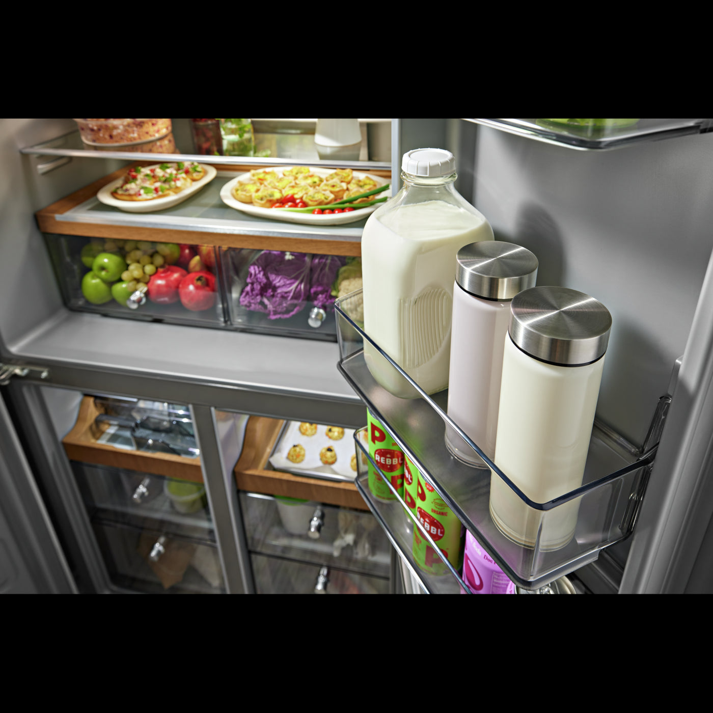 KitchenAid PrintShield™ Stainless Finish 4 Door Refrigerator (19.40 Cu Ft) - KRQC506MPS