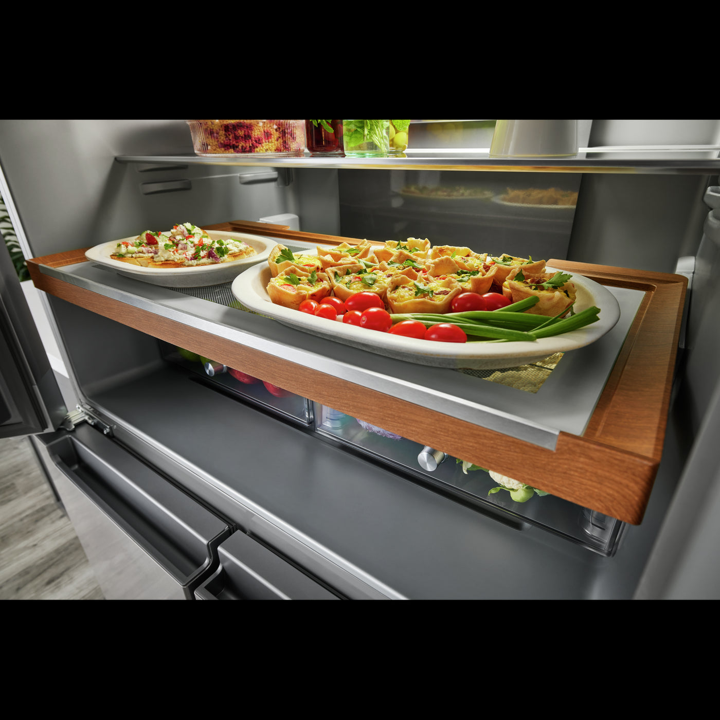 KitchenAid PrintShield™ Stainless Finish 4 Door Refrigerator (19.40 Cu Ft) - KRQC506MPS