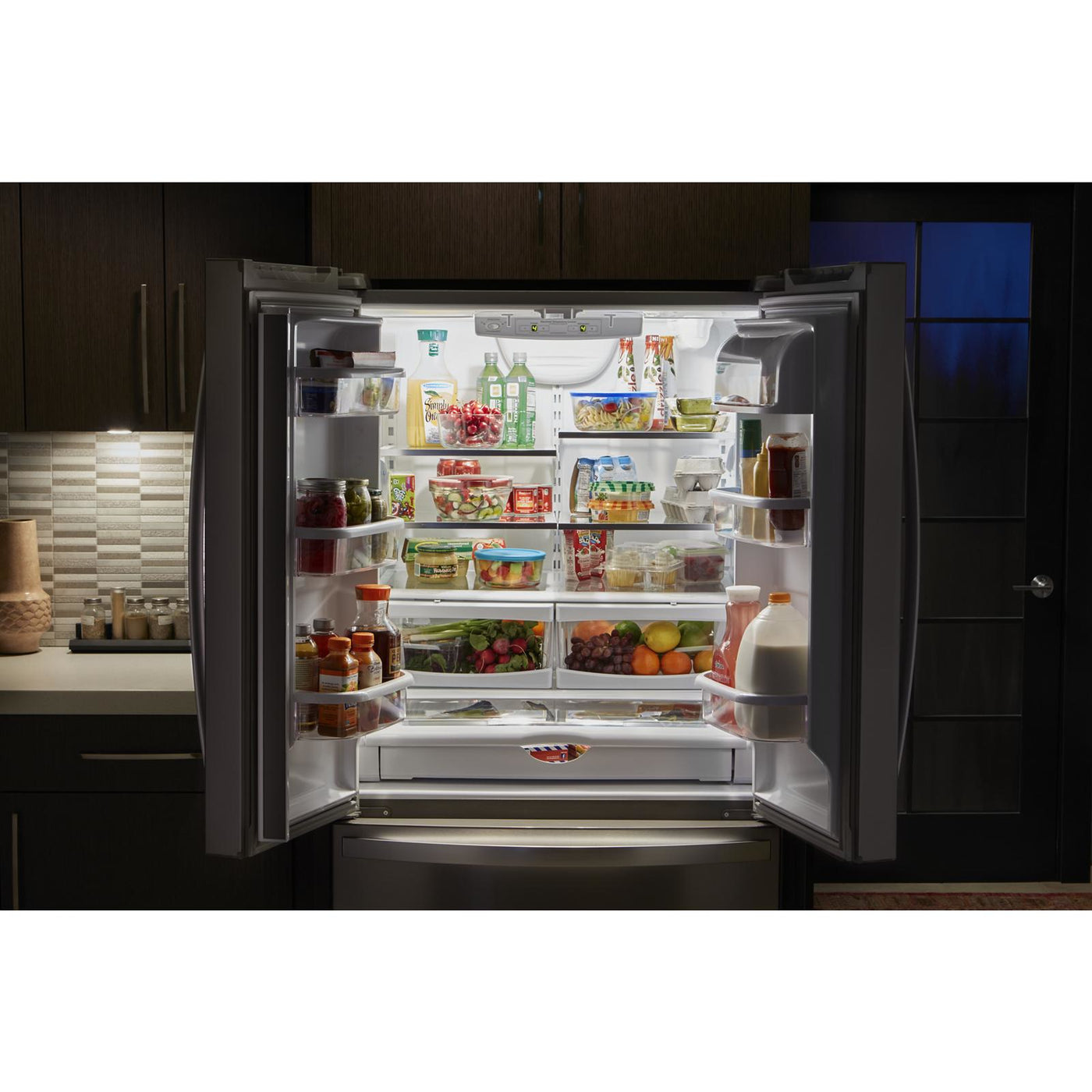 Whirlpool White Counter-Depth French Door Refrigerator (20 Cu. Ft.) - WRF540CWHW