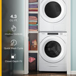 Whirlpool White Front-Load Washer (5.0 cu. ft.) & Electric Heat Pump Dryer (7.4 cu. ft.) - WFW560CHW/YWHD560CHW