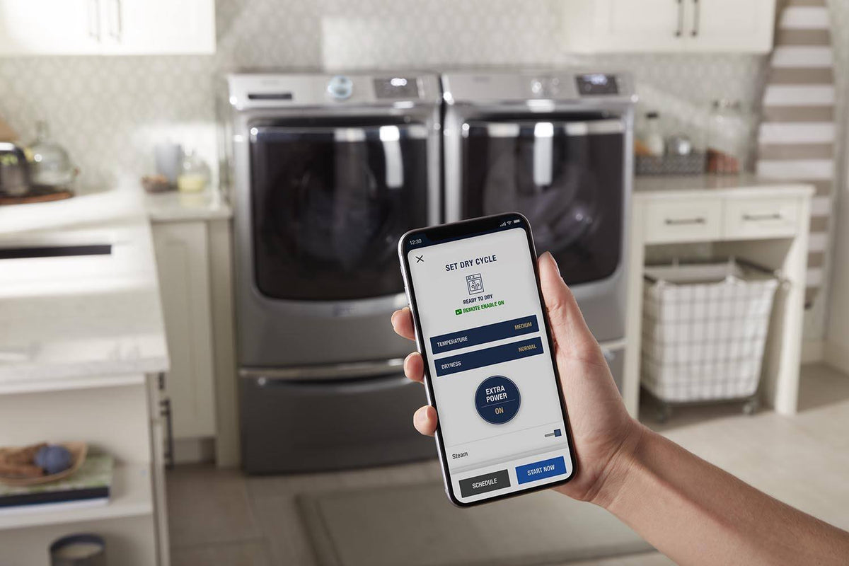 Maytag Metallic Slate FrontLoad Washer (5.8 cu. ft.) & Electric Dryer