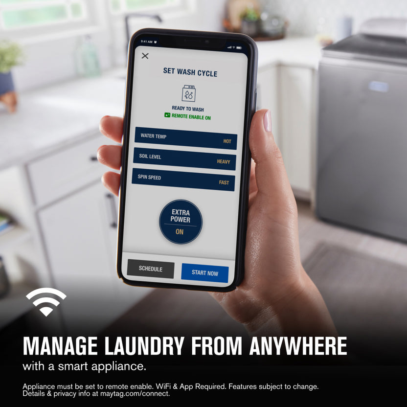 Maytag Metallic Slate Smart TopLoad Washer (6.0 cu. ft.) & Electric
