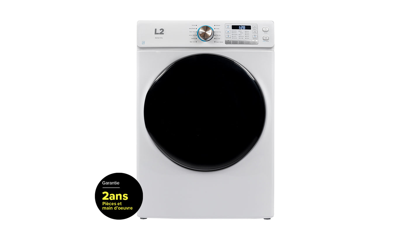 L2 White Electric Dryer (8.0 Cu. Ft) LE52N3AWW Leon's