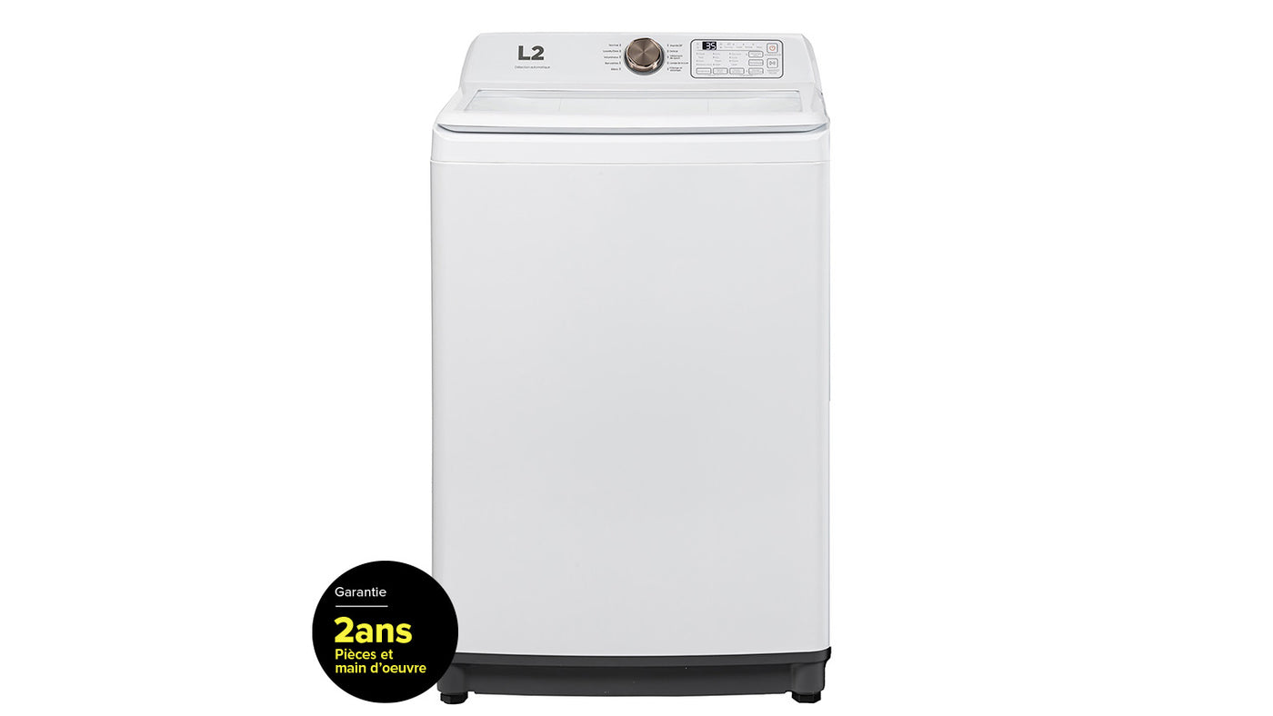 L2 White Top Load Washer with French Display (5.2 Cu. Ft) - LT52N1BWWCFR