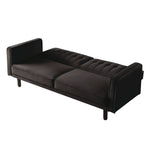Bamble Adjustable Velvet Sofa Bed - Dark Brown