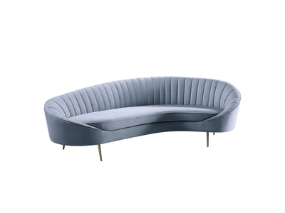 Kopa Velvet Sofa - Light Grey