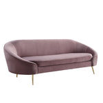 Pori Velvet Sofa - Pink