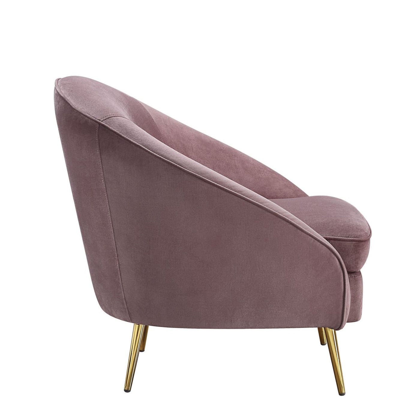 Pori Velvet Arm Chair - Pink