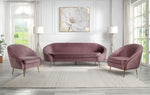 Pori Velvet Arm Chair - Pink