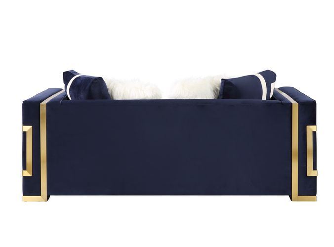 Innri Velvet Loveseat - Blue