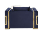 Innri Velvet Arm Chair - Blue