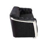 Katla Velvet Arm Chair - Black