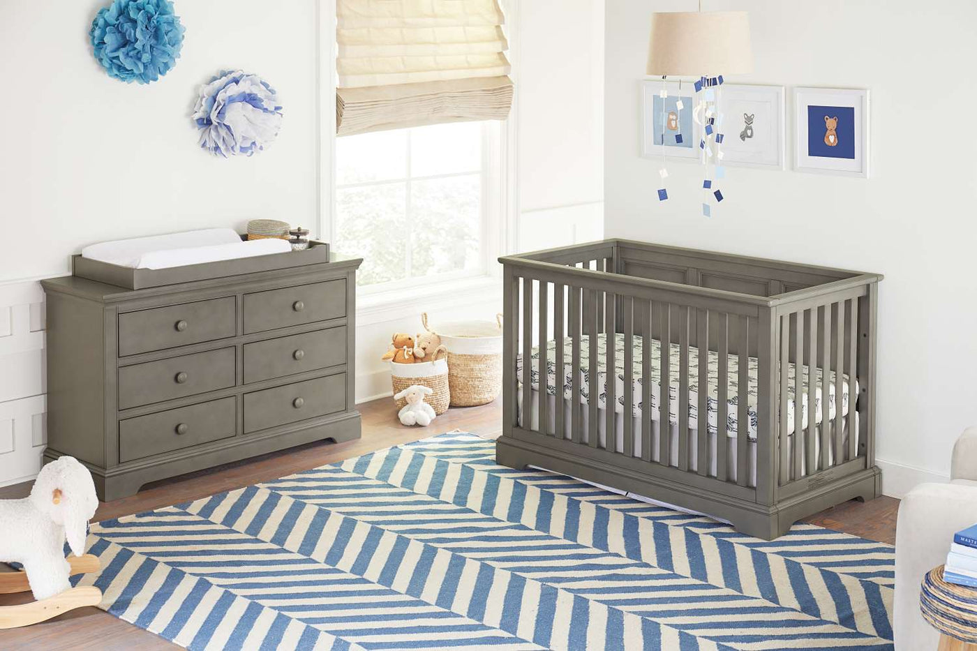 Hanley Convertible Cottage Crib - Cloud