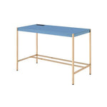 Loher Writing Desk with USB - Navy Blue