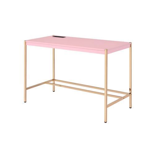 Loher Writing Desk with USB - Pink