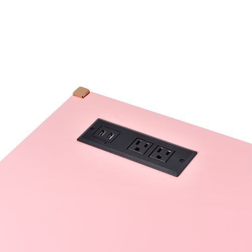 Loher Writing Desk with USB - Pink