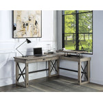 Eichstatt L-Shaped Desk with Lift Top - Rustic Oak