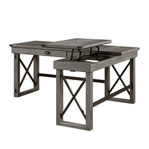 Eichstatt L-Shaped Desk with Lift Top - Grey Oak
