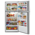 Whirlpool Monochromatic Stainless Steel Top-Freezer Refrigerator (14 Cu. Ft.) - WRT134TFDM