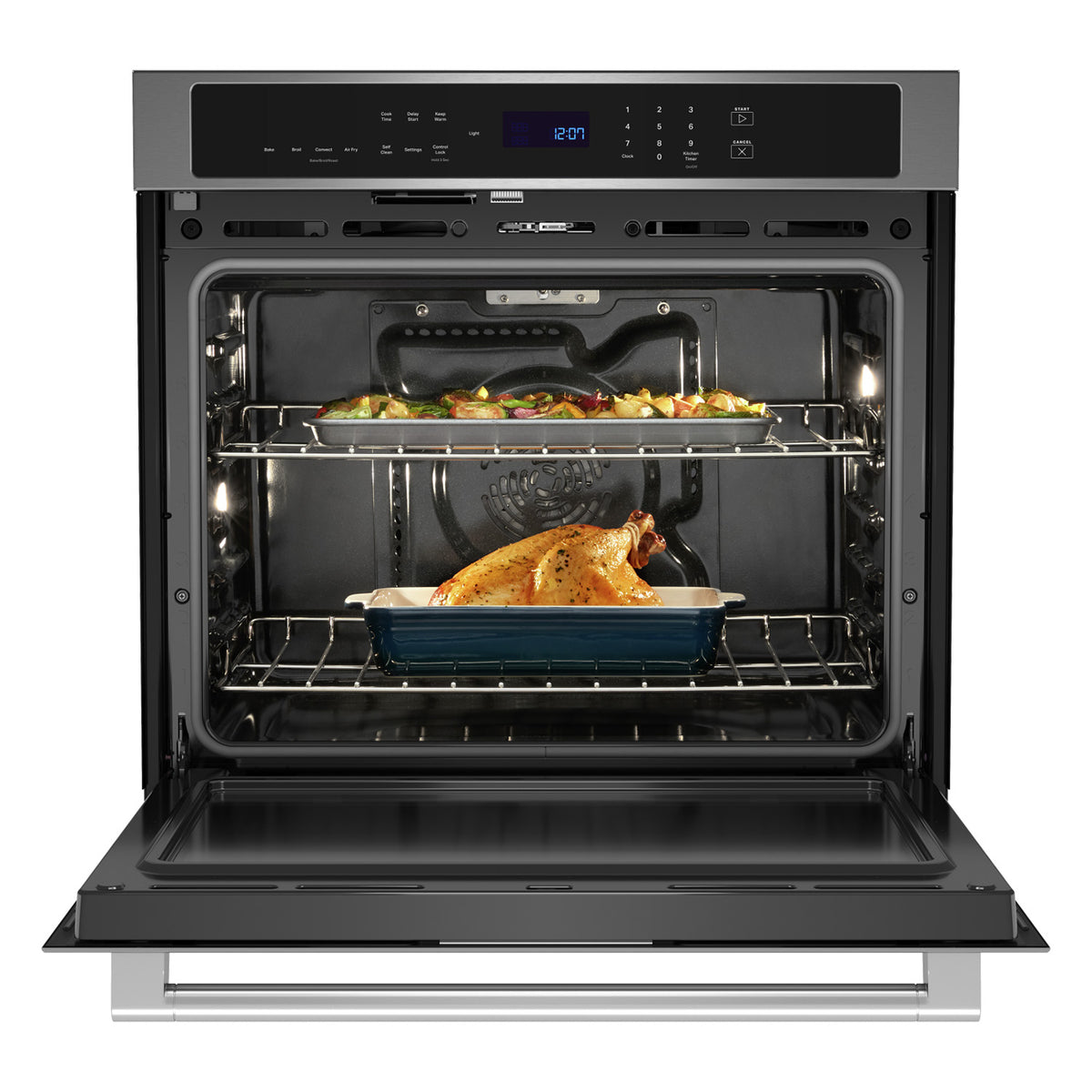 Maytag Fingerprint Resistant Stainless Steel Wall Oven with Air Fry (5.00 Cu Ft) MOES6030LZ