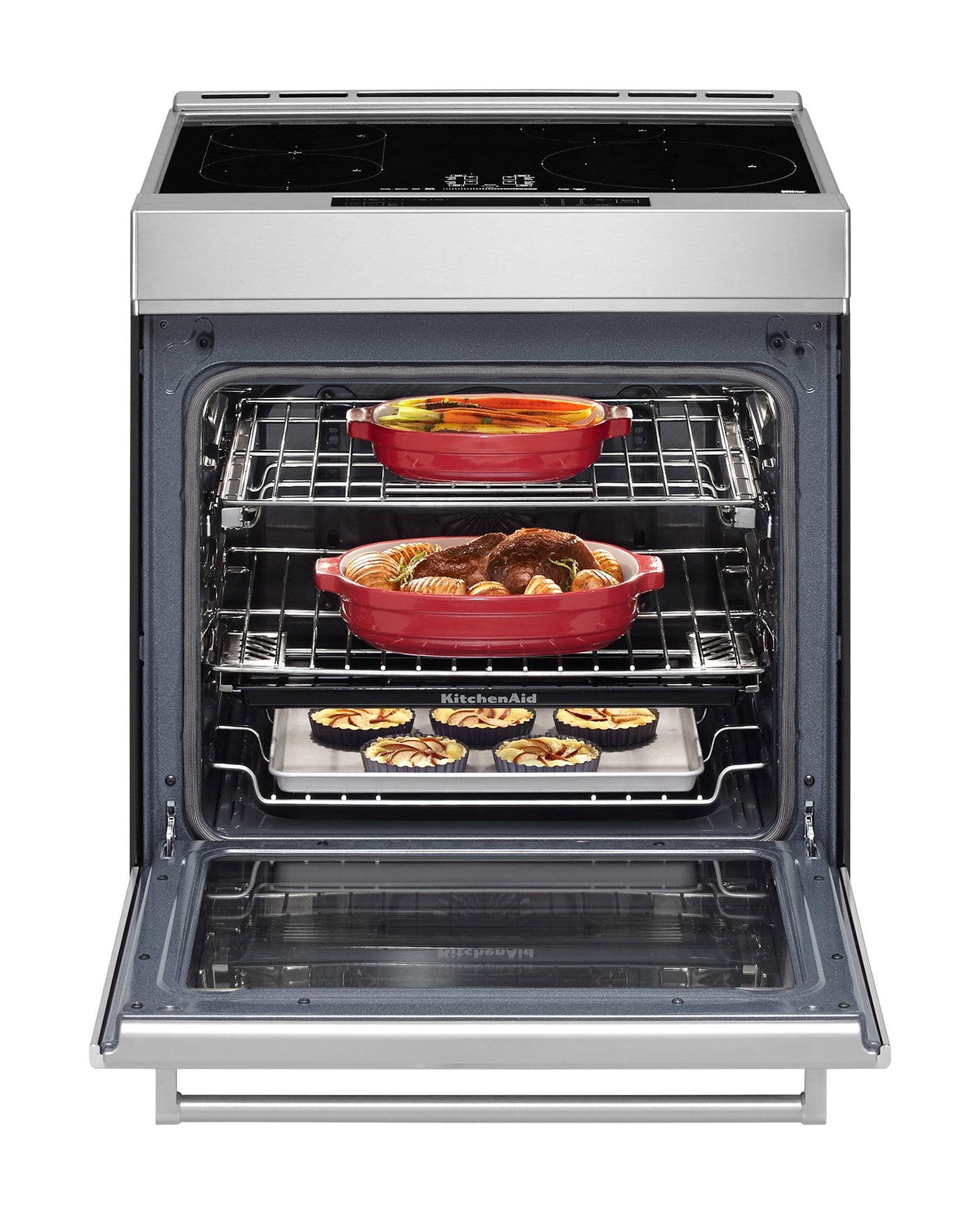 KitchenAid Stainless Steel Induction Slide-In Range with Air Fry (6.40 Cu Ft) - KSIS730PSS