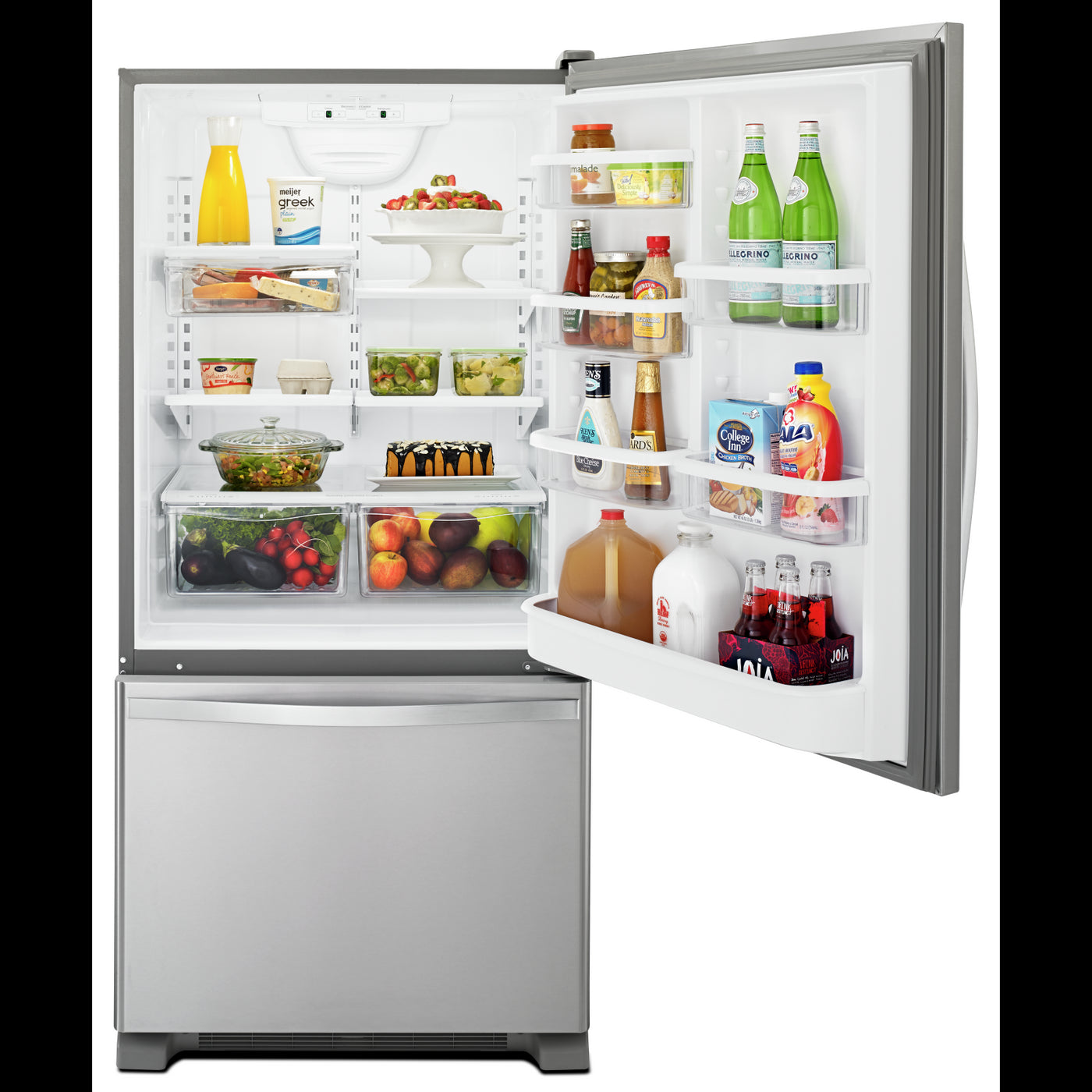 Whirlpool Stainless Steel Bottom-Freezer Refrigerator (19 Cu. Ft.) - WRB329RFBM