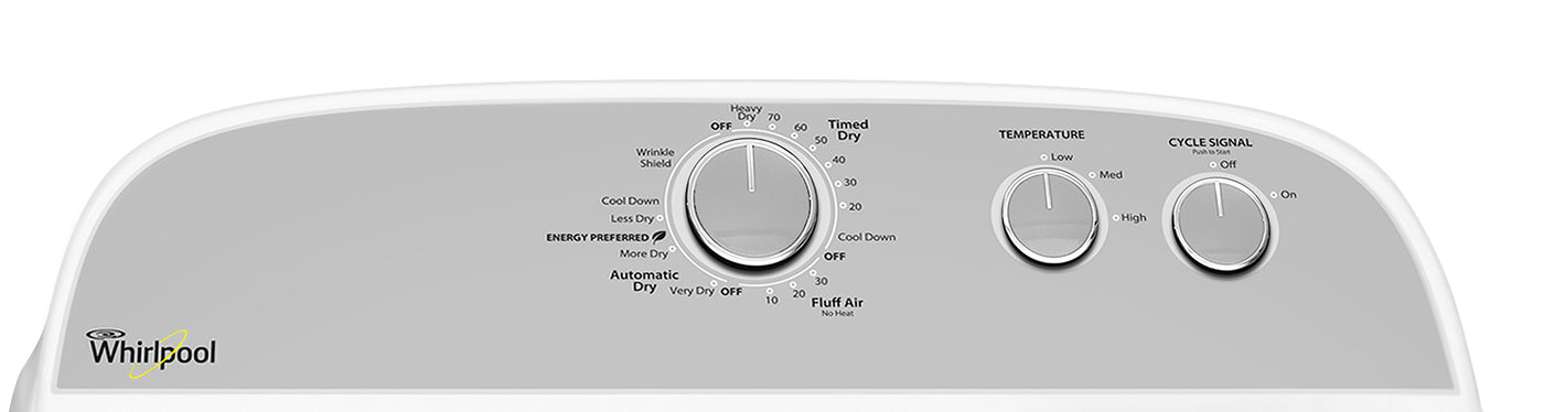 Whirlpool White Top Load Washer (4.4 Cu Ft) & White Electric Dryer (7.0 Cu.Ft.) - WTW4957PW/YWED4815EW