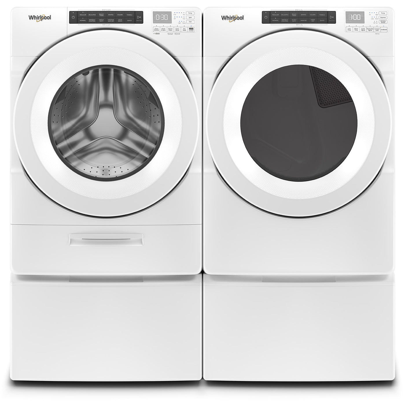 Whirlpool White Front-Load Washer (5.0 cu. ft.) & Electric Dryer 7.4 cu. ft.) - WFW560CHW/YWED560LHW