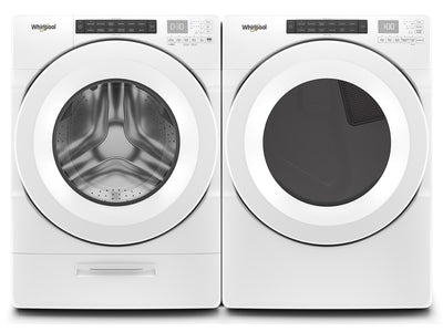 Whirlpool White Front-Load Washer (5.0 cu. ft.) & Electric Dryer 7.4 cu. ft.) - WFW560CHW/YWED560LHW