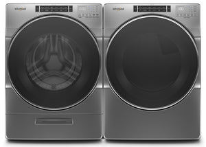Whirlpool Chrome Shadow Front-Load Washer (5.8 cu. ft.) & Electric Dryer (7.4 cu. ft.) - WFW8620HC/YWED8620HC