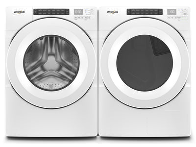 Whirlpool White Front-Load Washer (5.0 cu. ft.) & Electric Heat Pump Dryer (7.4 cu. ft.) - WFW560CHW/YWHD560CHW