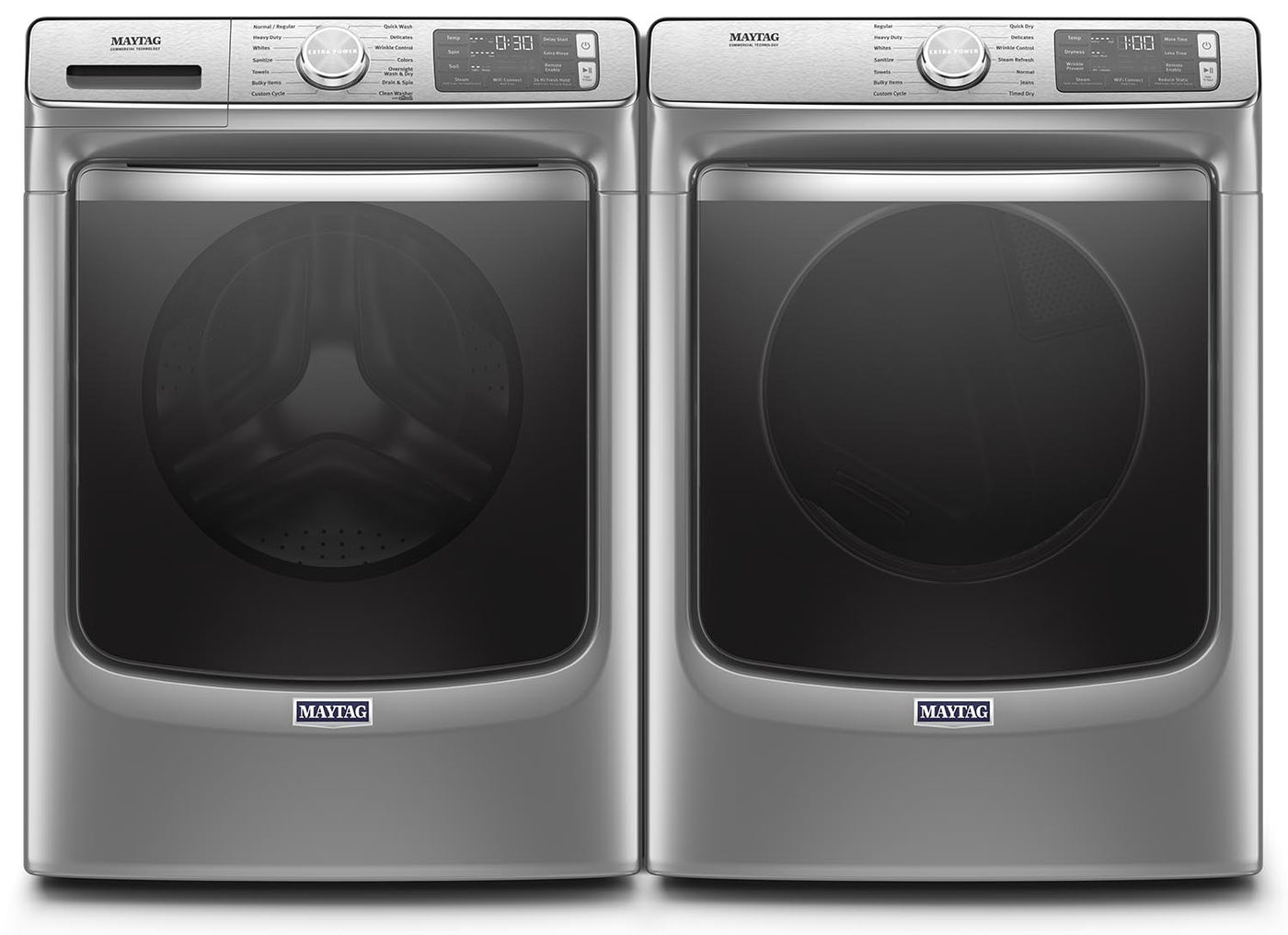 Maytag Metallic Slate Front-Load Washer (5.8 cu. ft.) & Electric Dryer (7.3 cu. ft.) - MHW8630HC/YMED8630HC