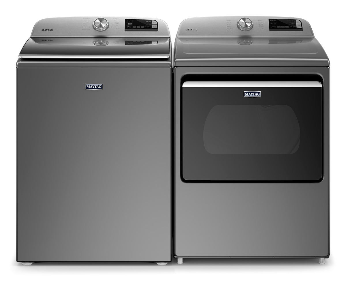 Maytag Metallic Slate Smart TopLoad Washer (5.4 cu. ft.) & Electric