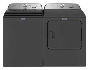 Maytag Volcano Black Top-Load Washer (5.4 cu. ft.) & Gas Dryer (7.0 cu. ft.) - MVW6500MBK/MGD6500MBK