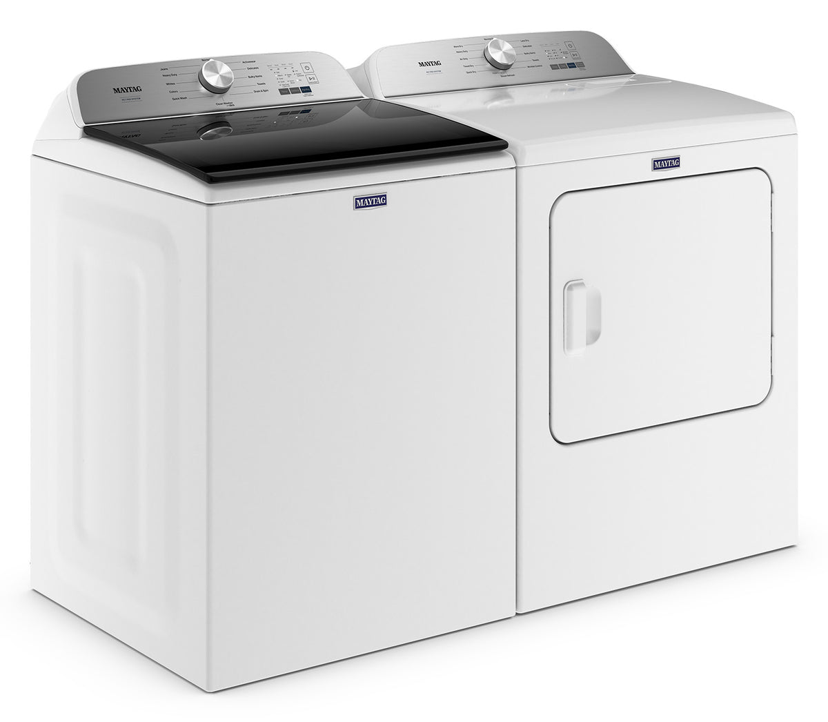 Maytag White TopLoad Washer (5.4 cu. ft.) & Gas Dryer (7.0 cu. ft