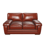 Stampede Leather Loveseat - Chestnut
