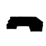 Jupiter 4-Piece Sectional with Left-Facing Chaise - Ash Grey