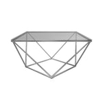 Skylar 31.5" Coffee Table - Silver and Black