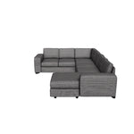 Danielle 3-Piece Sectional with Right-Facing Corner Wedge - Grey