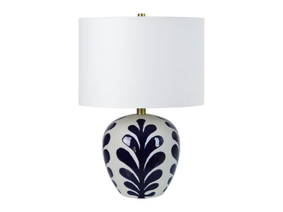 Reese Table Lamp - White/Navy