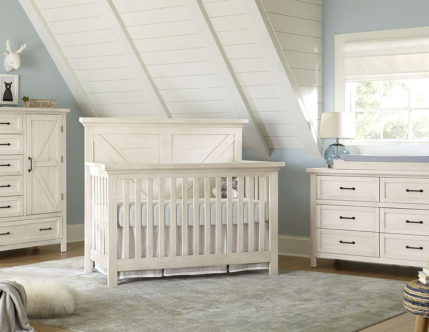 Westfield Convertible Crib - Brushed White