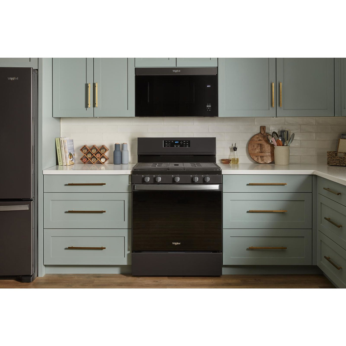 Whirlpool Black Stainless Over-the-Range Microwave (1.10 Cu Ft) - YWMMF5930PV