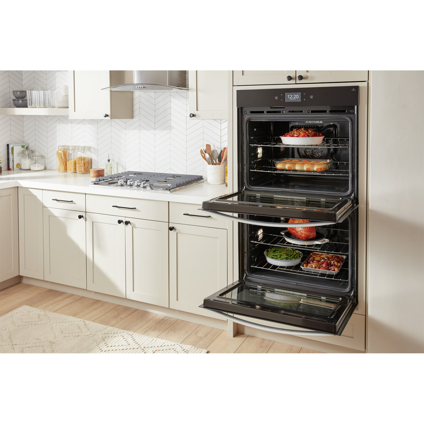 Whirlpool Black Stainless Steel Smart Double Wall Oven with PrintShield™ Finish (10.00 Cu Ft) - WOED7030PV