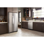 Whirlpool Monochromatic Stainless Steel Side-by-Side Refrigerator (25 Cu. Ft.) - WRS315SNHM