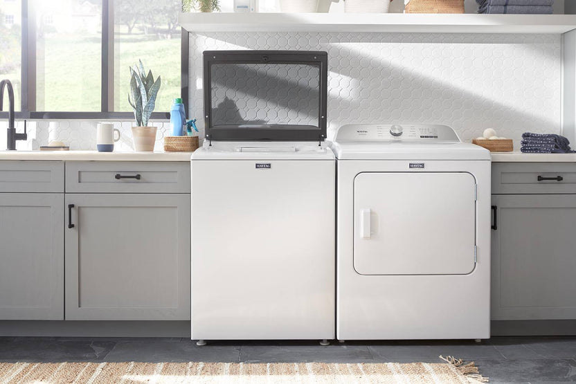 Maytag White TopLoad Washer (5.4 cu. ft.) & Electric Dryer (7.0 cu. ft