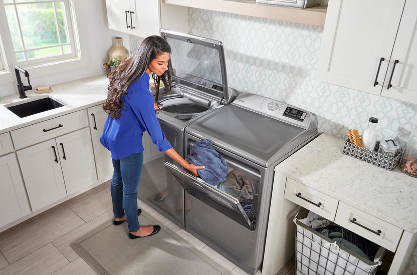 Maytag Metallic Slate Smart TopLoad Washer (6.0 cu. ft.) & Electric