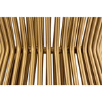 Rossio Pedestal Glass End Table - Satin Gold