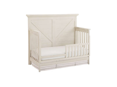 Westfield Convertible Crib with Toddler Guard Rail Package - Brushed White
